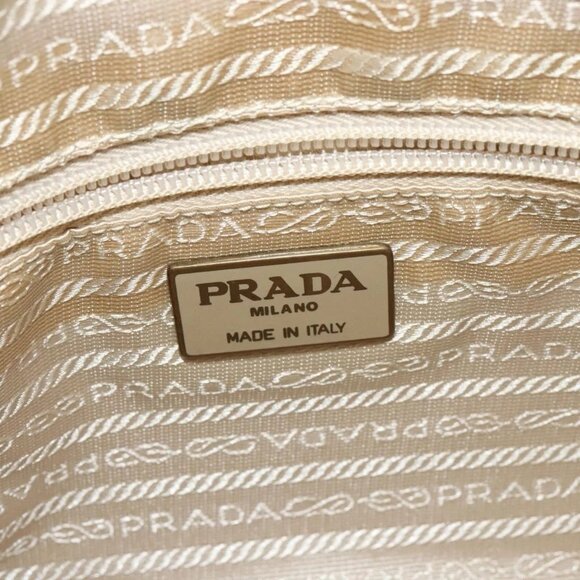 PRADA Pouch Nylon Beige Auth 120457V - Picture 15 of 16